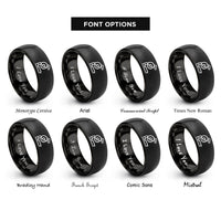 font options for inside engraving on black miter saw rings