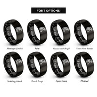 font options for inside engraving on black miter saw rings