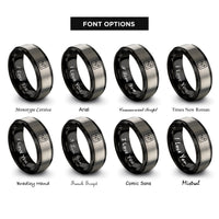 font options for inside engraving on black & grey mixer faders rings