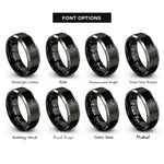 font options for inside engraving on black & gray mixer faders rings