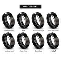 font options for inside engraving on black & gray mixer faders rings