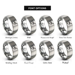 font options for inside engraving on gray mixing bowl rings