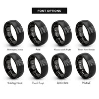 font options for inside engraving on black mixing console rings