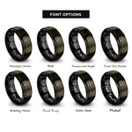 font options for inside engraving on gunmetal & black mixing console rings
