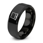 unique presents for mom – black tungsten laptop ring