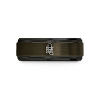 ideas for mom presents – gunmetal & black tungsten shock mount microphone wedding band