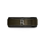best presents for mom – gunmetal & black tungsten bar clamp wedding band