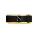 birthday presents for mom – black & gold tungsten barbados wedding band