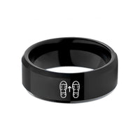 thoughtful present ideas mom – black tungsten boot arrow wedding band