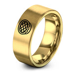thoughtful presents for mom – gold tungsten lattice pie ring