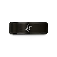 unique presents for mom – black tungsten sit in kayak wedding band