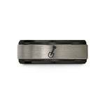 personalized mom birthday ideas – black & blue & gray tungsten avalanche shovel wedding band