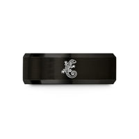 birthday present for her – black tungsten gecko spiral wedding band