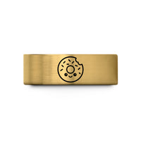 special birthday presents mom – gold tungsten happy donut wedding band
