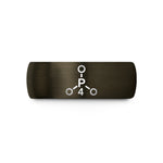 personalized mom present ideas – gunmetal & blue tungsten phosphate po4 wedding band