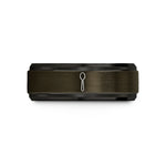 custom rings for couples – gunmetal & black tungsten spoon wedding band