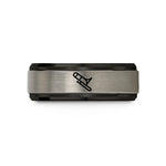 special presents for mom – black & grey tungsten trombone wedding band