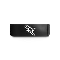 unique mom present ideas – black tungsten trombone wedding band