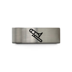 best presents for mothers – gold & gray tungsten trombone wedding band
