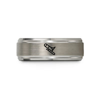 best presents for mothers – gray tungsten trombone wedding band
