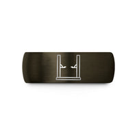 unique birthday presents – gunmetal & black tungsten two post lift wedding band