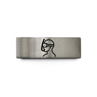 mom birthday present ideas – silver tungsten snorkeler wedding band