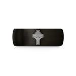 birthday present ideas mom – black tungsten celtic cross knot wedding band