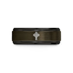 special birthday presents – gunmetal & black tungsten celtic cross knot wedding band