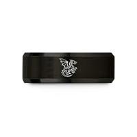 thoughtful presents for mom – black tungsten dragon flight wedding band