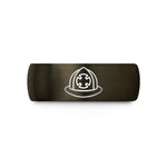 top present ideas mom – gunmetal & black tungsten fire helmet wedding band