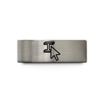 personalized present ideas mom – blue & gray tungsten i-beam cursor wedding band