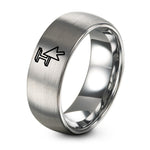 Mom Gifts for Christmas – gray tungsten i-beam cursor ring
