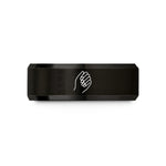thoughtful presents for mom – black tungsten manicure hand wedding band