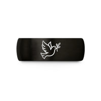 best friend mom presents – black tungsten peace doves wedding band