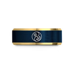 presents ideas for moms – gold & blue tungsten day night wedding band