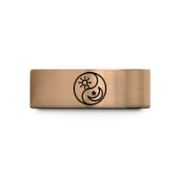 special presents for moms – rose gold & blue tungsten day night wedding band