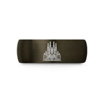 best presents for moms – gunmetal & blue tungsten sagrada famlia wedding band