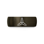 unique mom present ideas – gunmetal & black tungsten tri wing wedding band