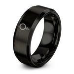 unique presents for her – black tungsten rosary beads cross ring