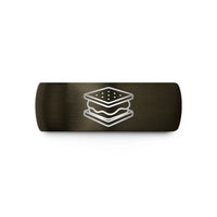 tungsten bands for her – gunmetal & black tungsten smores stack wedding band