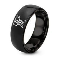 Mom Gifts for Women – black tungsten survey level ring