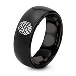 Mom Gifts from Daughters – black tungsten eternity knot ring