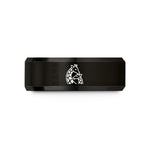 presents for new moms – black & rose gold tungsten giraffe nuzzle wedding band