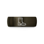 personalized rings for mom – gunmetal & black tungsten motorcycle boots wedding band
