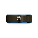 unique presents for mom – gunmetal & blue tungsten power plug wedding band
