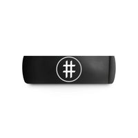 best presents for mothers – black tungsten double sharp circle wedding band