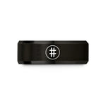 unique presents for mom – black tungsten double sharp circle wedding band