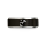 thoughtful presents for mom – black & gray tungsten impact wrench wedding band