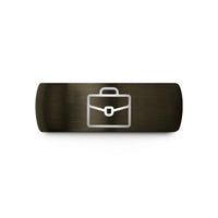 unique presents for mom – gunmetal & black tungsten briefcase wedding band