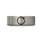 best presents for mom – black & blue & gray tungsten rotate arrow circle wedding band